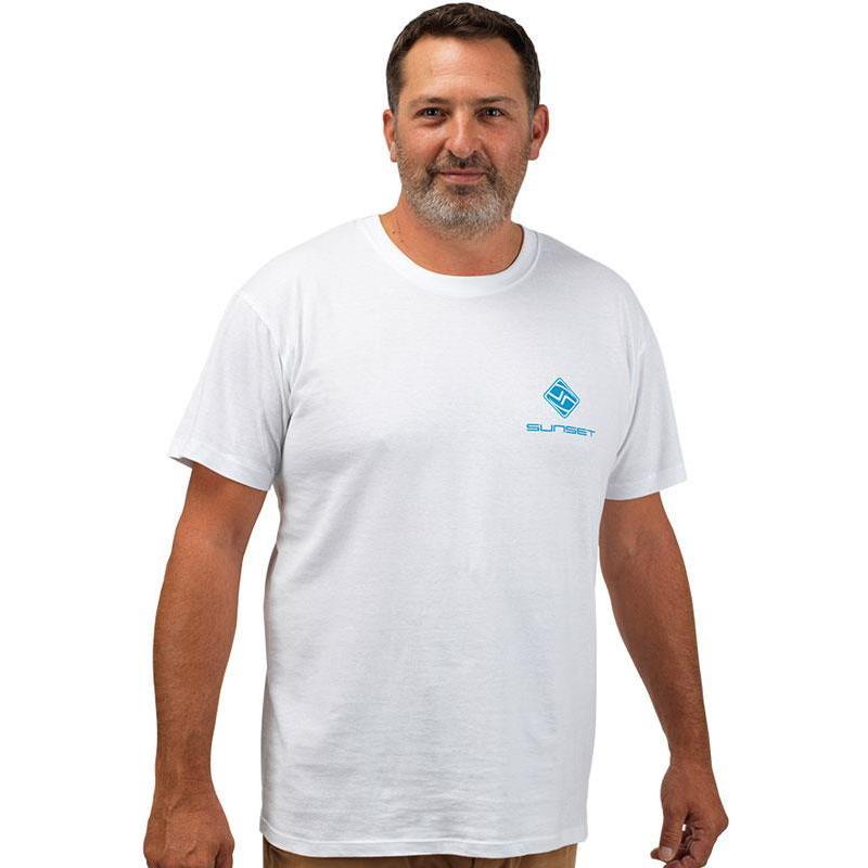 Tee Shirt Manches Courtes Homme Sunset - Blanc