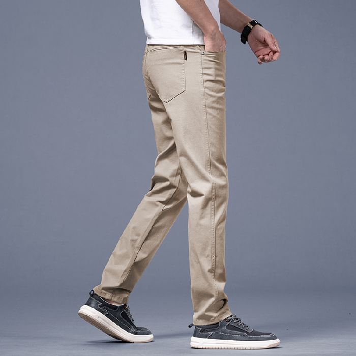 Nataro - Halfhoge effen rechte broek
