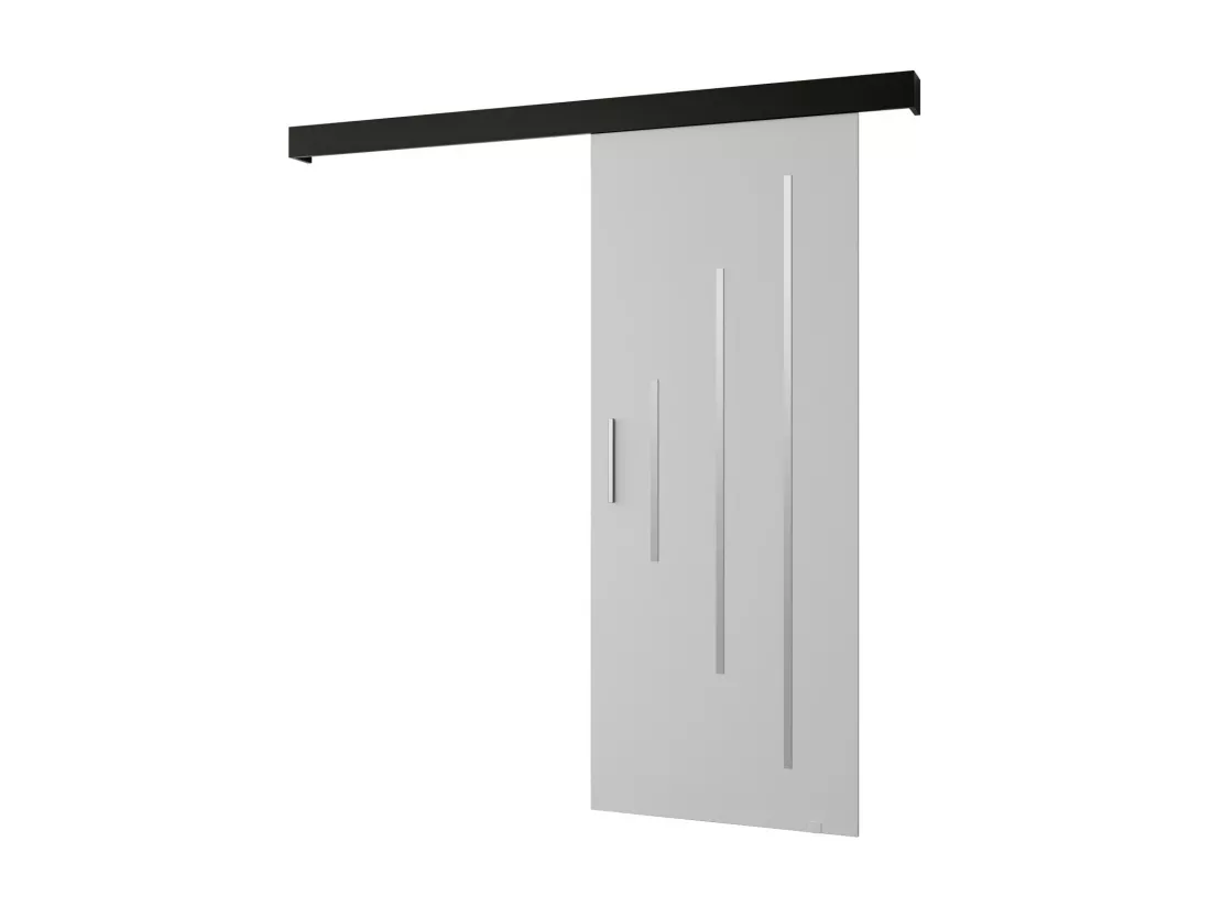 Portes coulissantes Salwador Y 90x204 cm (Blanc / Noir / Argent)