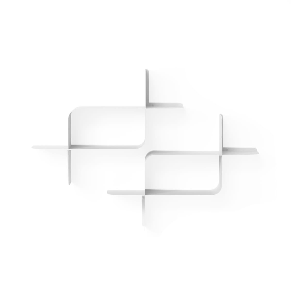 Wandplank Montage metaal wit - set van 2