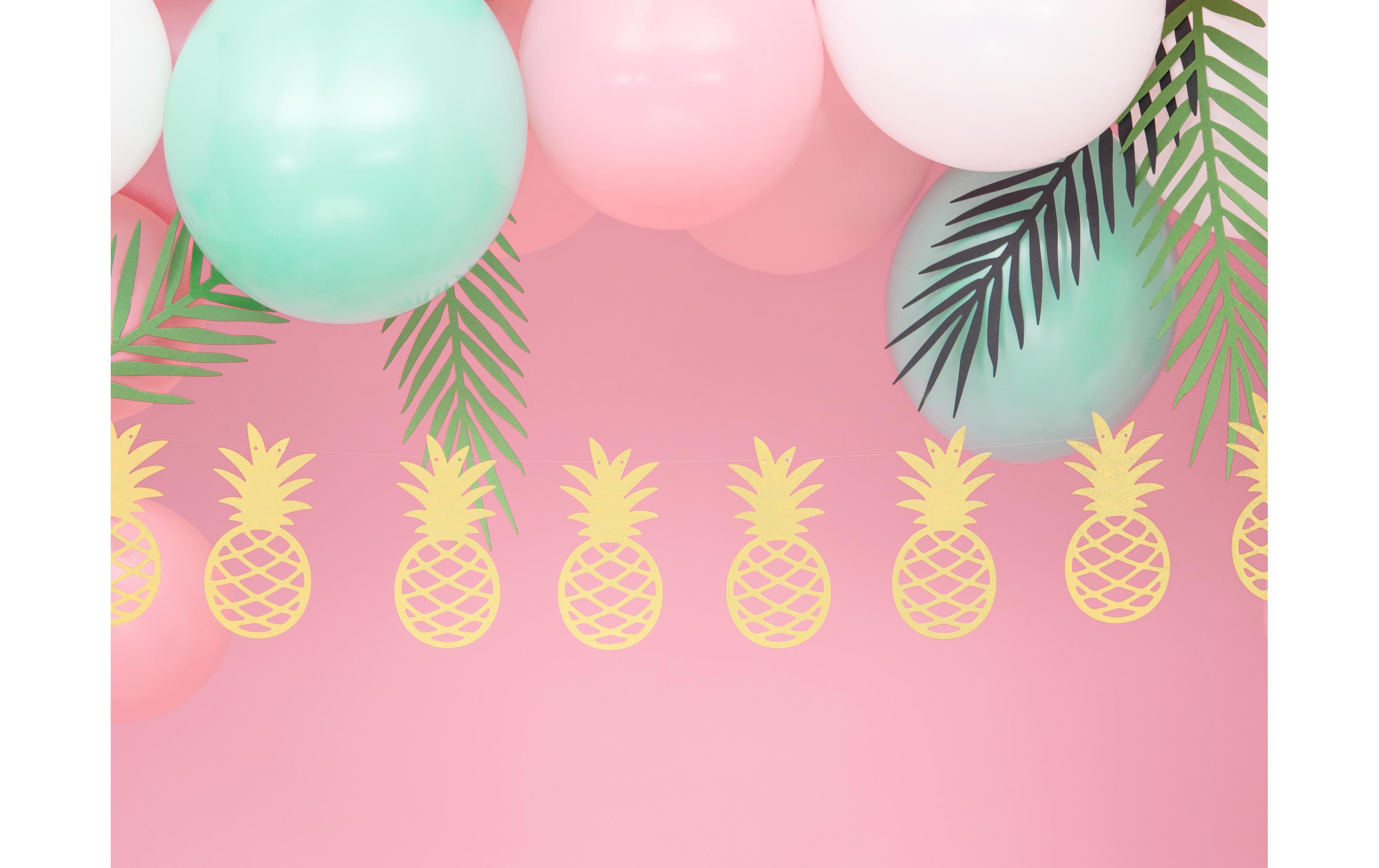 Girlande Ananas 150 x 13 cm, GoldAnanasgirlande