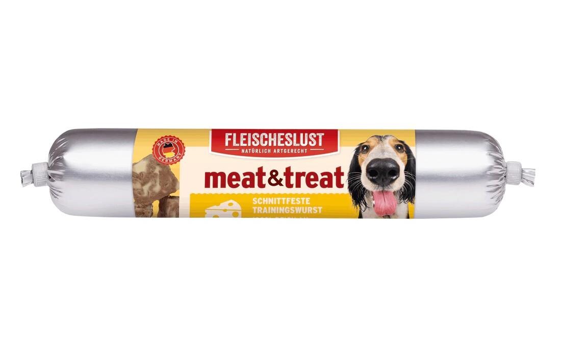 Leckerli Meat & Treat Singleshot Käsewurst, 80 gTrainingsleckerli für Hunde