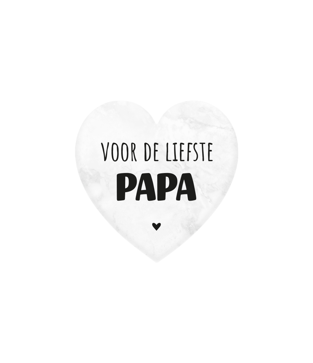 Liefste Papa Marmer Hartje 5cm