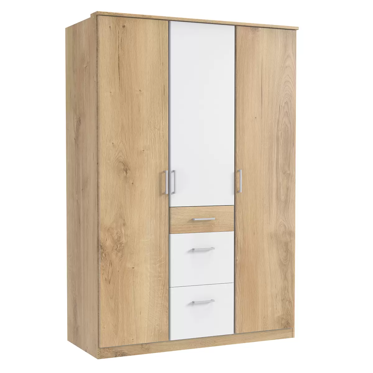 Kleiderschrank 3trg. Click Eiche,weiss