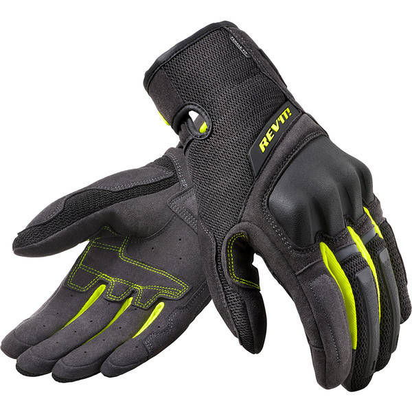 Rev'it - Gants femme Volcano Ladies Noir / Jaune fluo