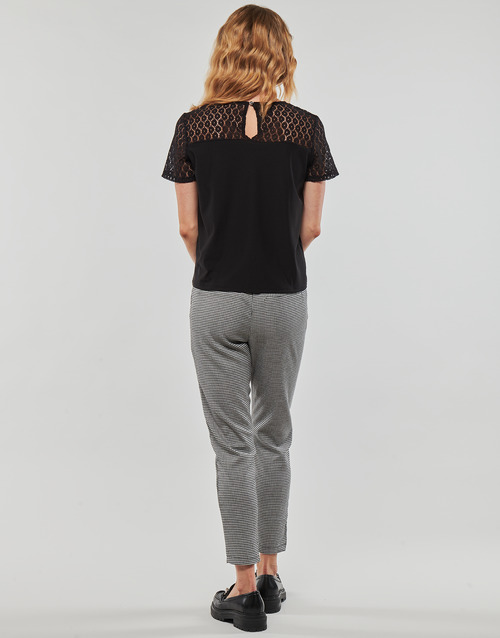 Only - ONLSILJA S/S LACE TOP JRS - Noir