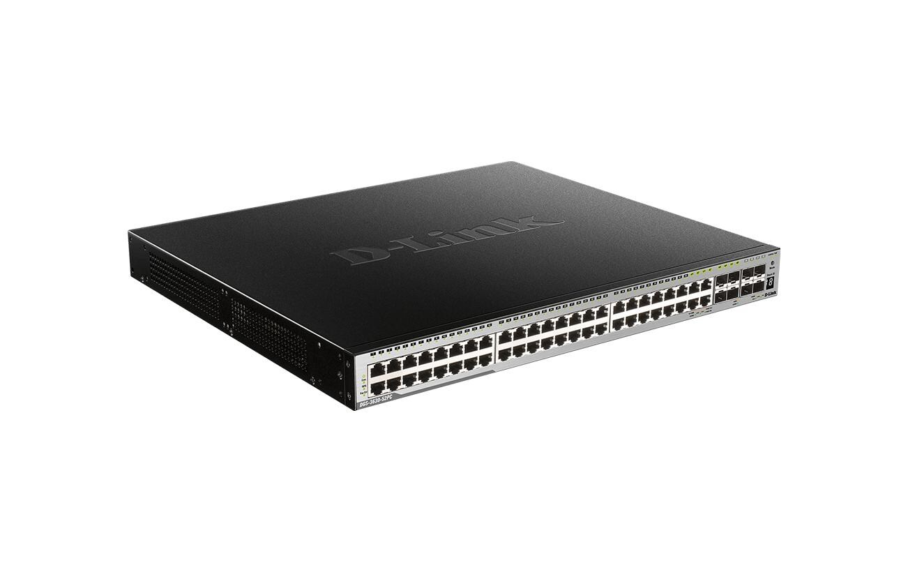 PoE+ Switch DGS-3630-52PC/SI/E 52 Port<br>Gigabit L3 Stackable Managed Switch – DGS-3630 Serie