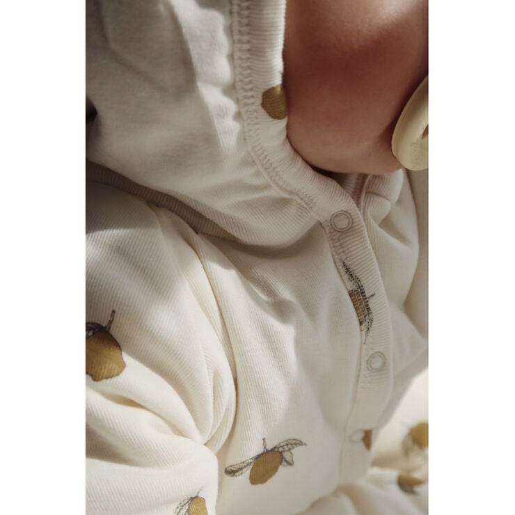 Konges Sløjd NEW BORN ONESIE WITH HOOD Lemon