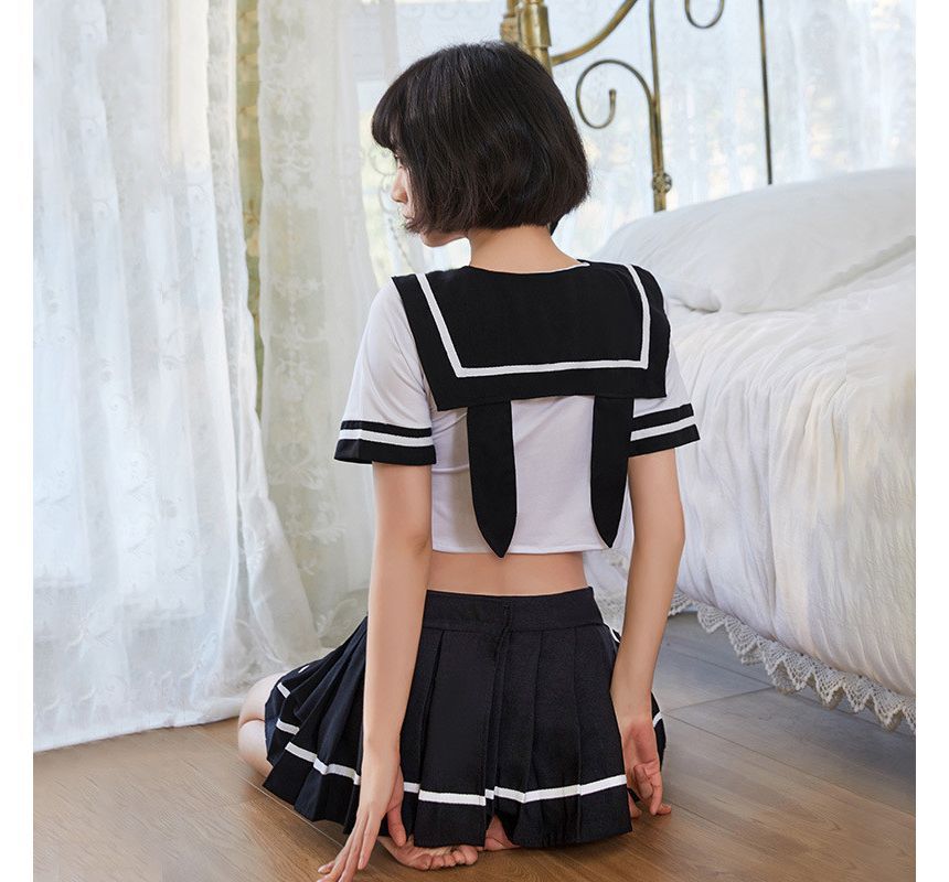 Secret Dream - Zeemanskraag Uniform Lingerie Kostuumset