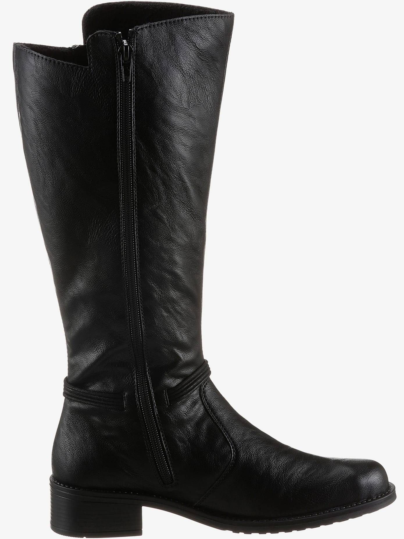 Bottes à glissière laçage décoratif sur la tige