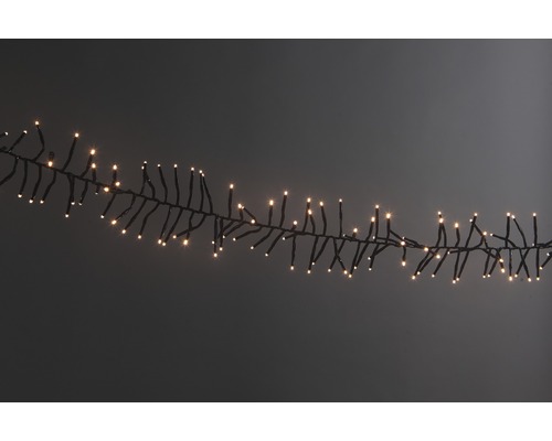 LED Cluster Lichtsnoer Lafiora, 5,6 m + 10 m aansluitdraad, 560 LED's, warm wit licht, inclusief timer en dimmer