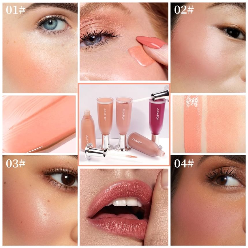 JULIA POP - Natuurlijke glans vloeibare blush - 4 kleuren