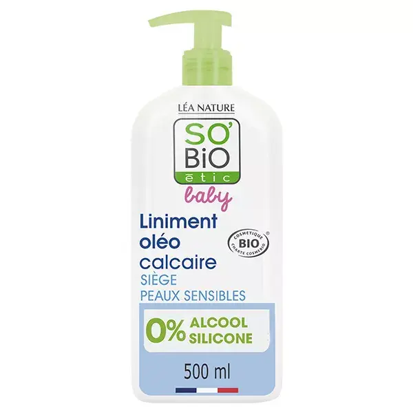 Linimento orgânico de oleo-calcário para bebês So'Bio Étic 500ml