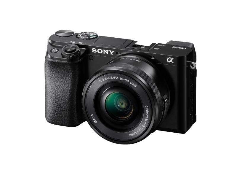Sony Fotokamera Alpha 6100 Kit 16-50 / 55-210 APS-C-Kamera mit durchgehendem High-Speed-Tracking