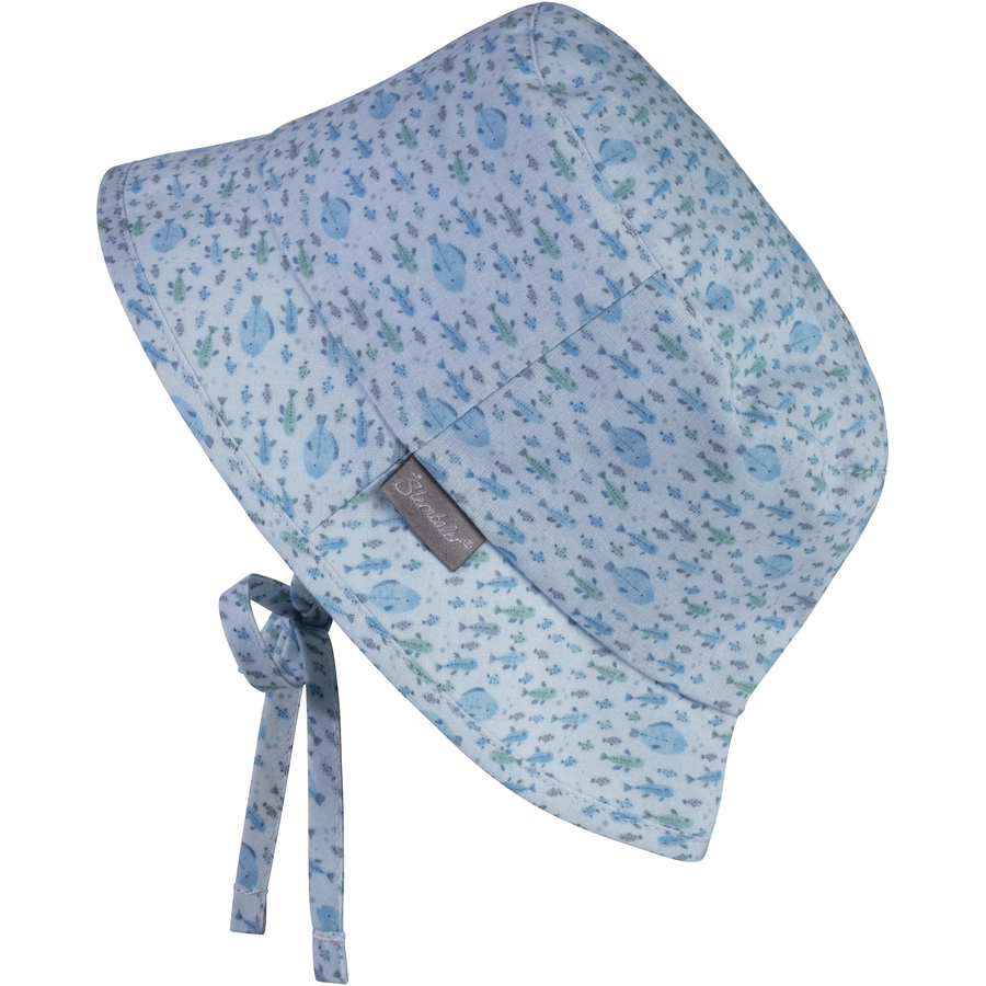 Sterntaler Wendefischerhut Fische hellblau
