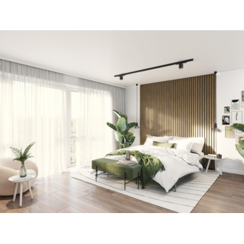 Lattenwand Decowall MDF donker eiken, lengte 260 cm, 5 stuks