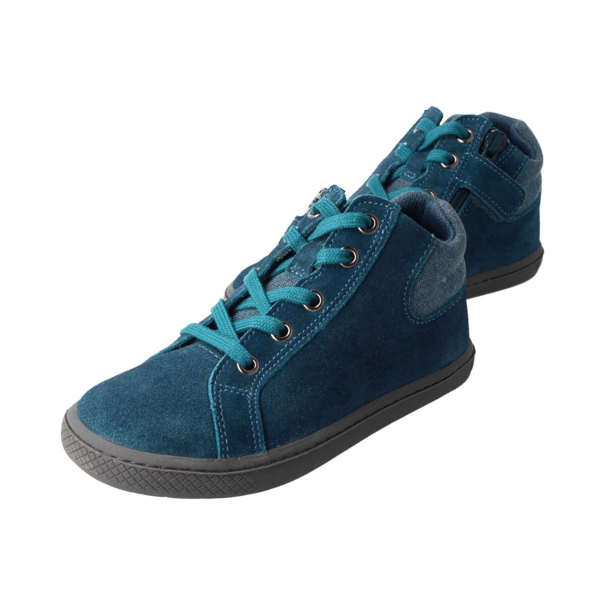 WL32051-222 petrol STAY-HAPPY velours textil laces zipper Weite/W