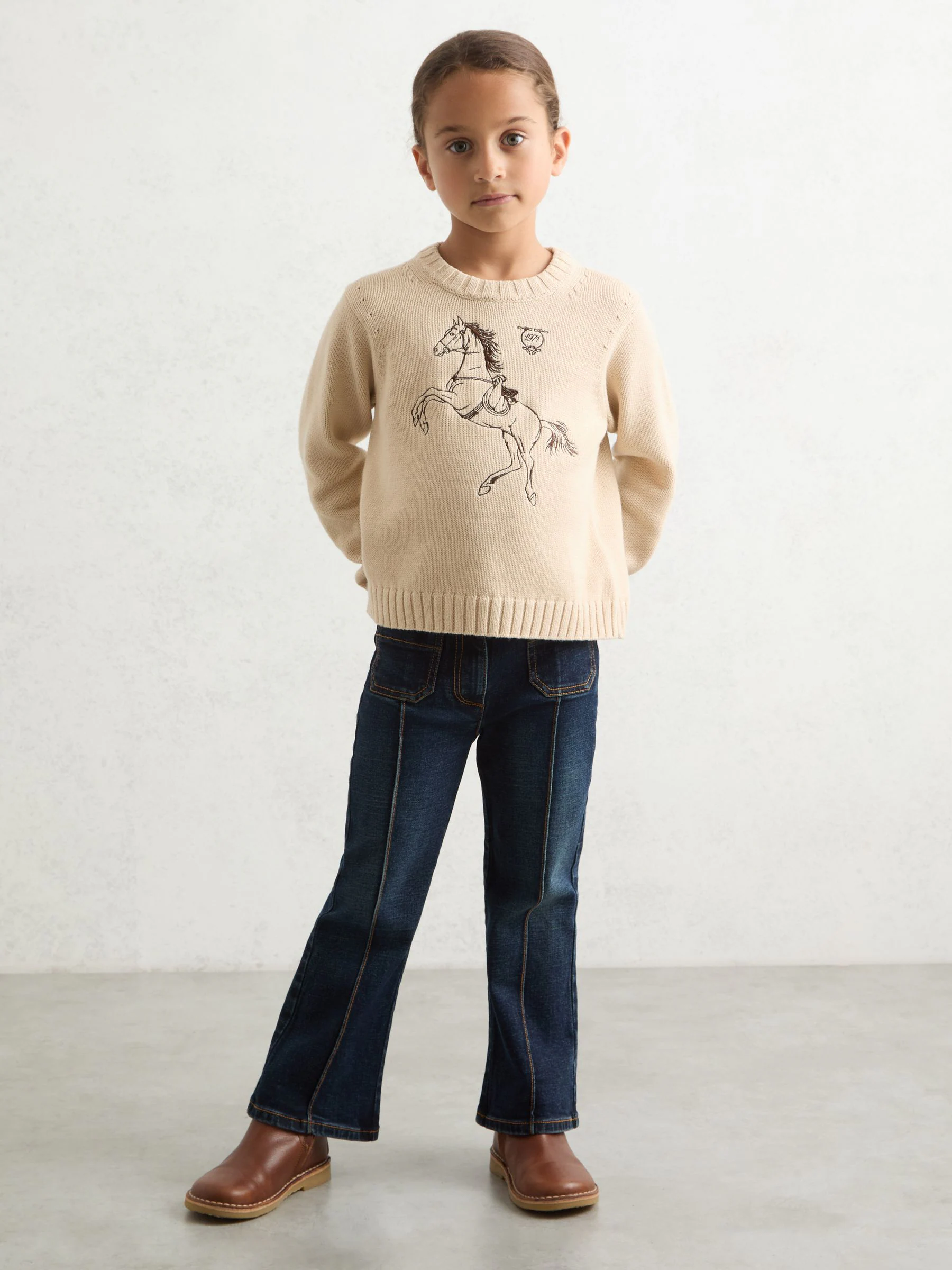 Reiss Sakura flared jeans met opgestikte zakken