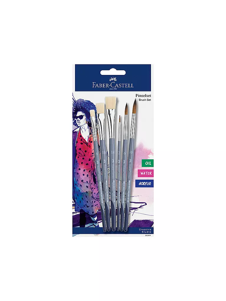 FABER-CASTELL  Faber Pinsel Set 6tlg  keine Farbe