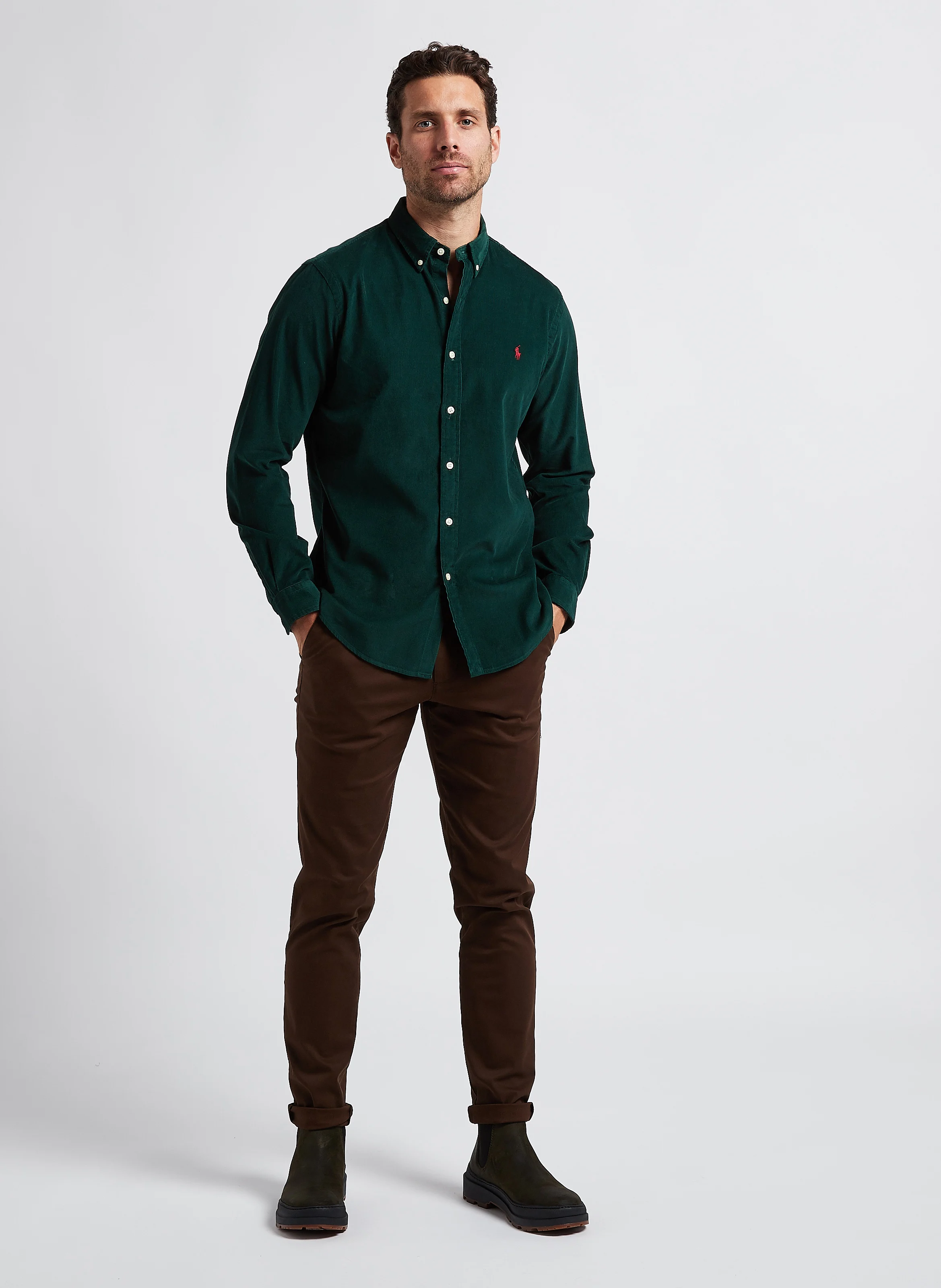 Chino slim en coton| Marron