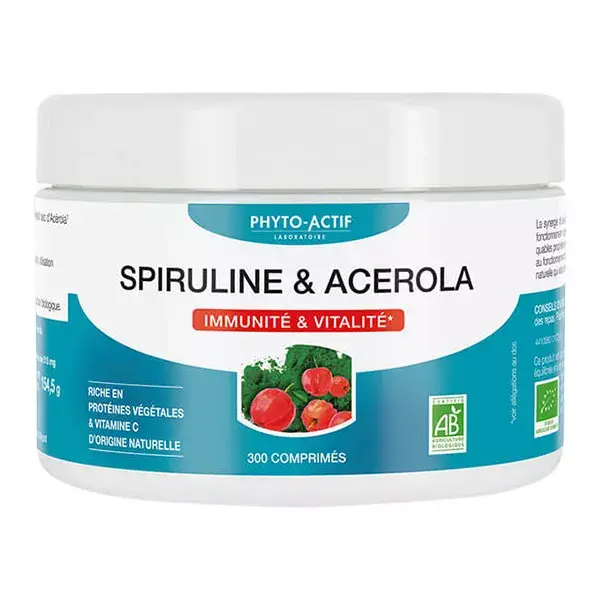 Phytoactif Acerola Spirulina 300 comprimidos