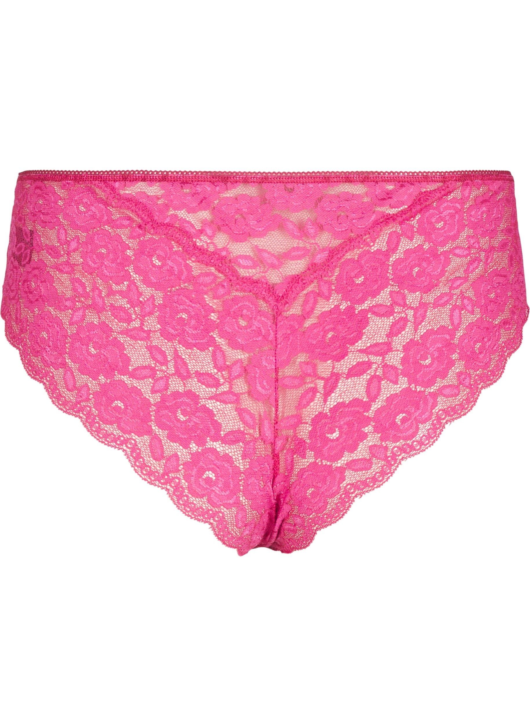Brazilian trusse i microfiber med blonder