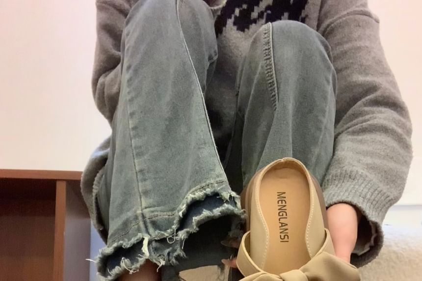 DURAC - Mary Jane-schoenen met strik van imitatieleer