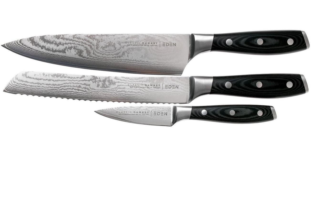 Eden Classic Damast 2030-S02, 3-delige messenset