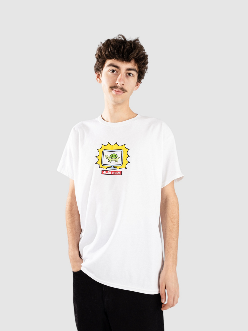 A.LAB Breaking News T-Shirt white