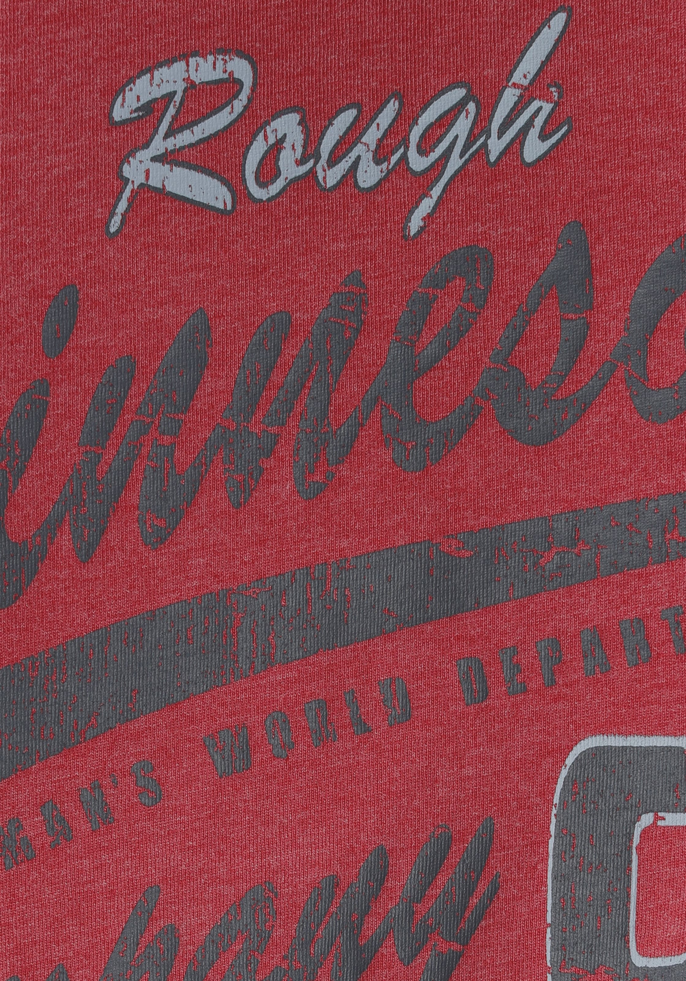 Man's World T-Shirt , kurzärmelig,  melierte Optik,  Rundhalsausschnitt