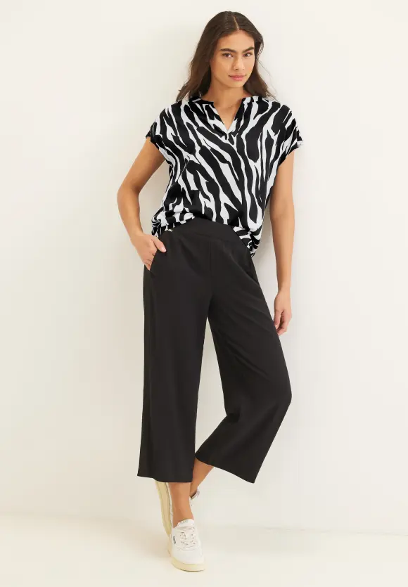Zebraprint Blusenshirt - Black