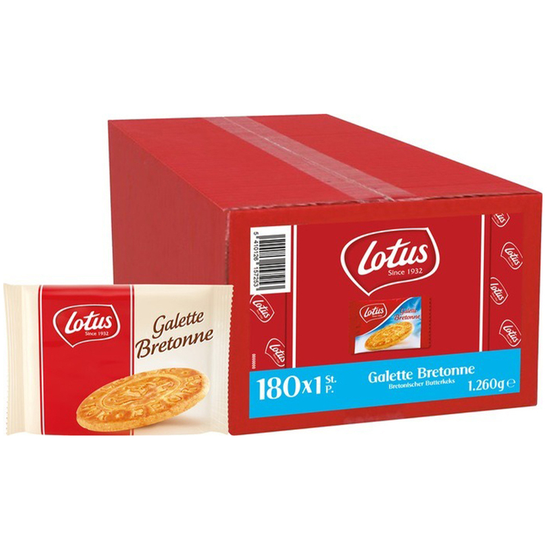 Lotus Bretonischer Butterkeks, 7 g, 180 Stück