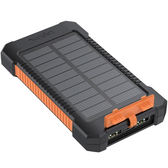LogiLink PowerBank 6.000 mAh 10W Solcell Svart/Orange