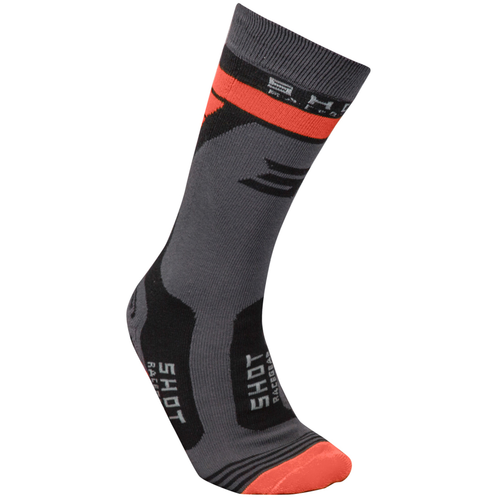 Shot - Chaussettes enfant Race 2.0 Kid Gris / Orange