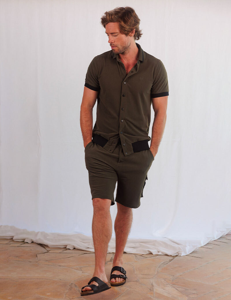 HBT VELVET | CHRIS CARGO SHORT BERMUDA  EPONGE KAKI