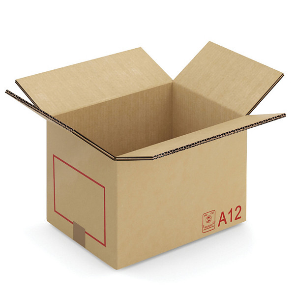 Caisse carton Galia double cannelure avec rabats 40x30x30 cm, lot de 20