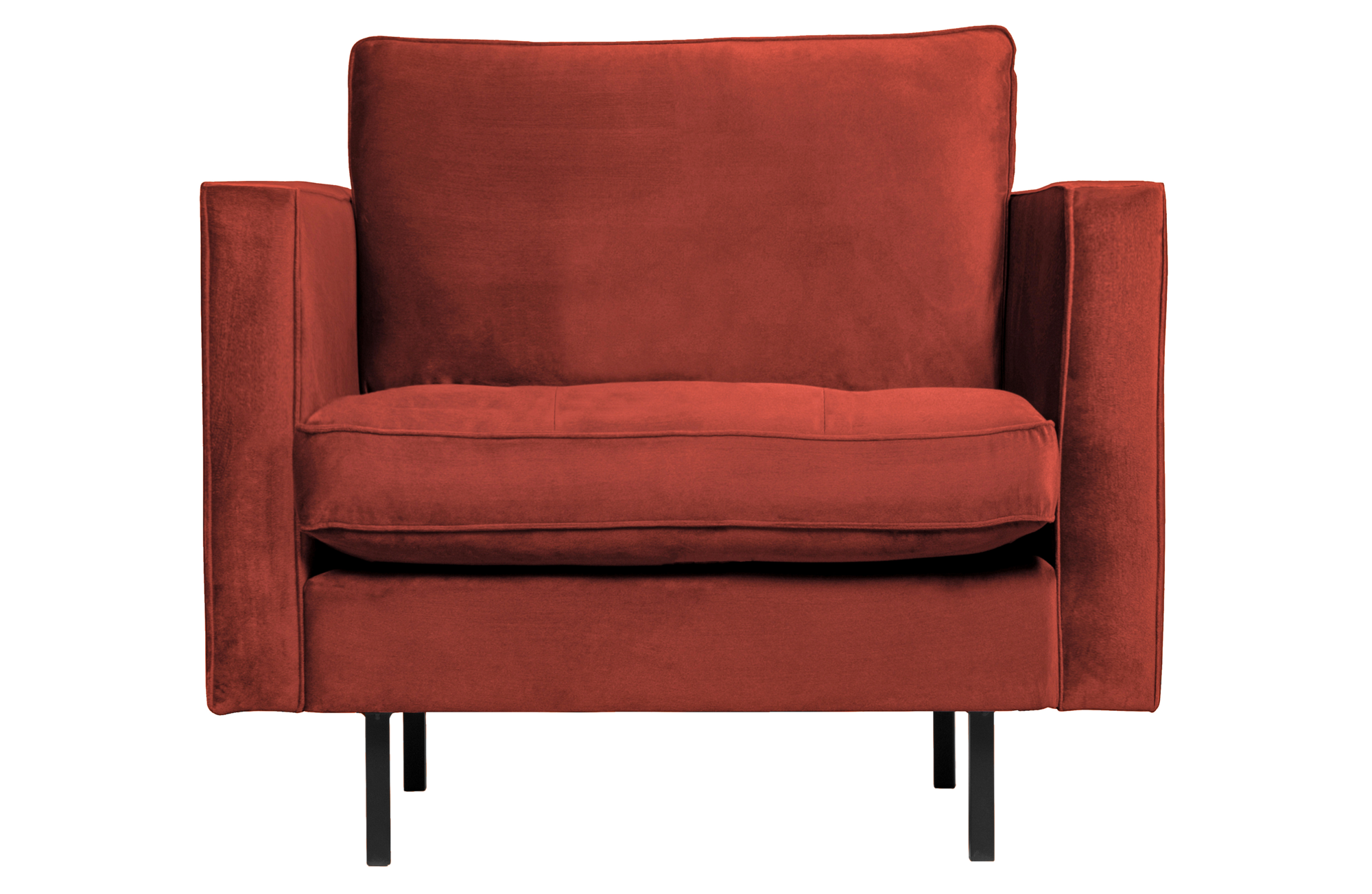 BePureHome fauteuil Rodeo Classic velvet Fauteuil Rodeo Classic Velvet - Chestnut