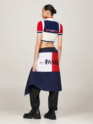 Top cropped de gola alta Tommy x Awake NY