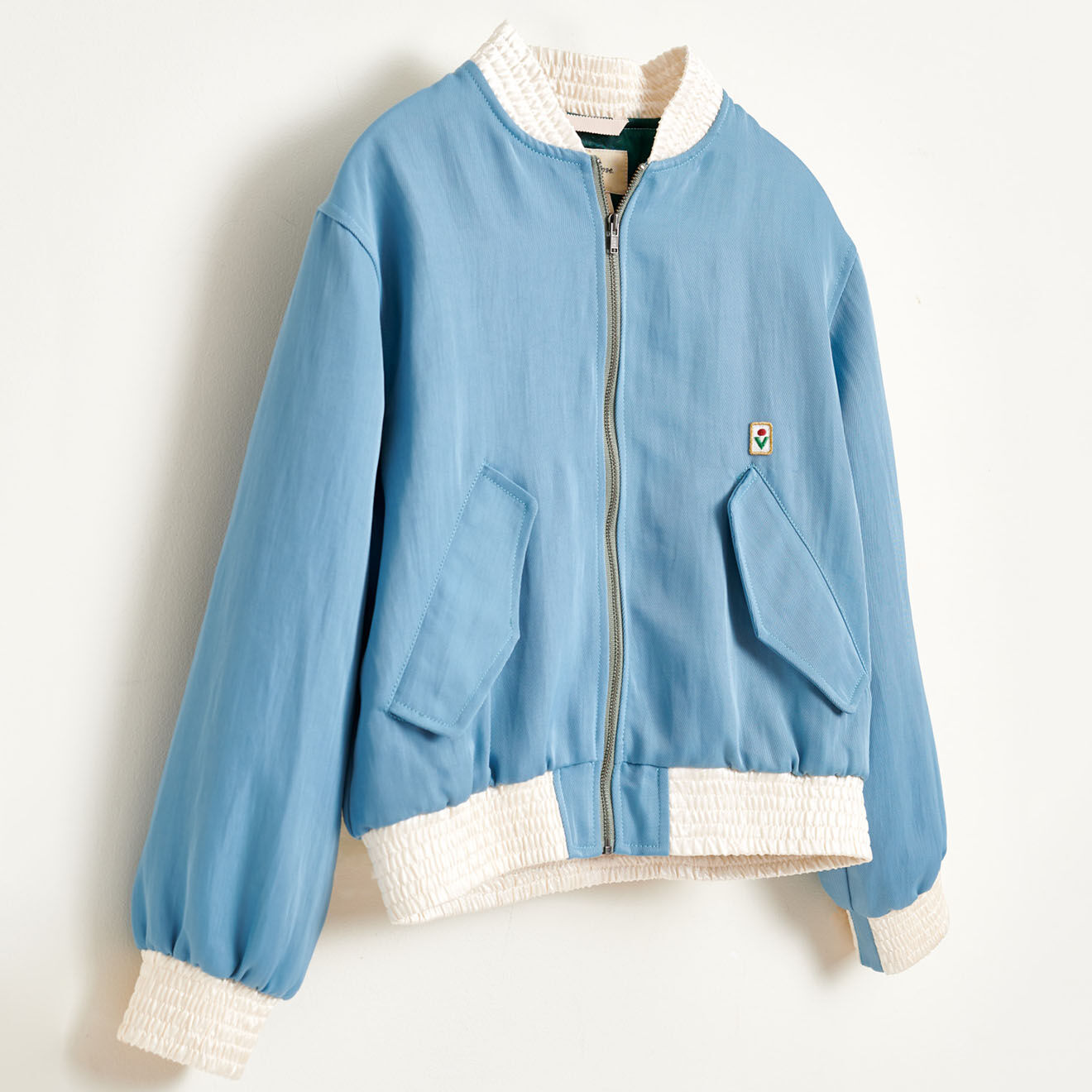 Bellerose Veste bombers Harlem satinée bleue