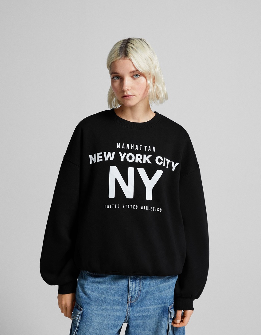 Moletom estampado oversized