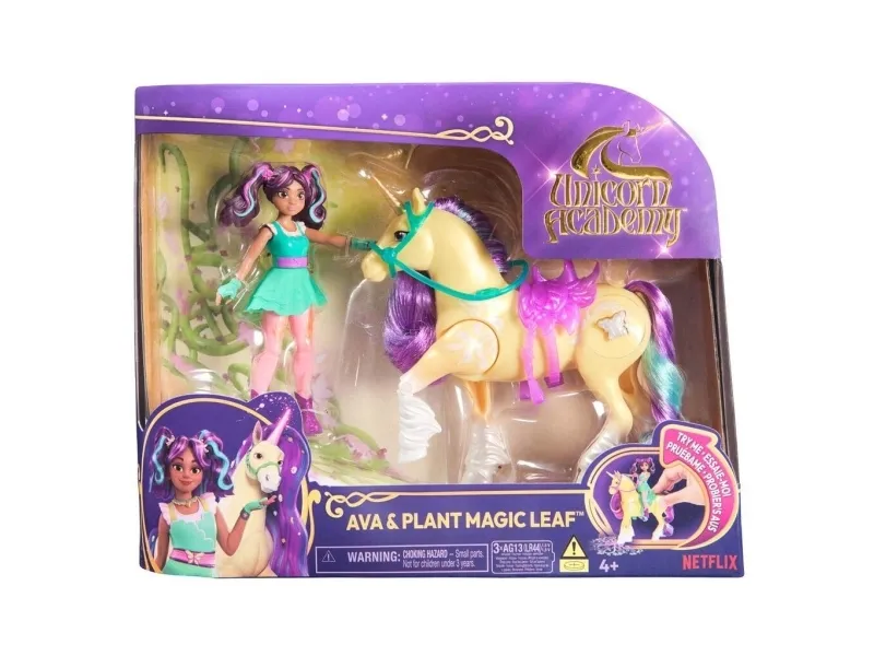 Unicorn Academy Doll Ava & Plant Magic Leaf