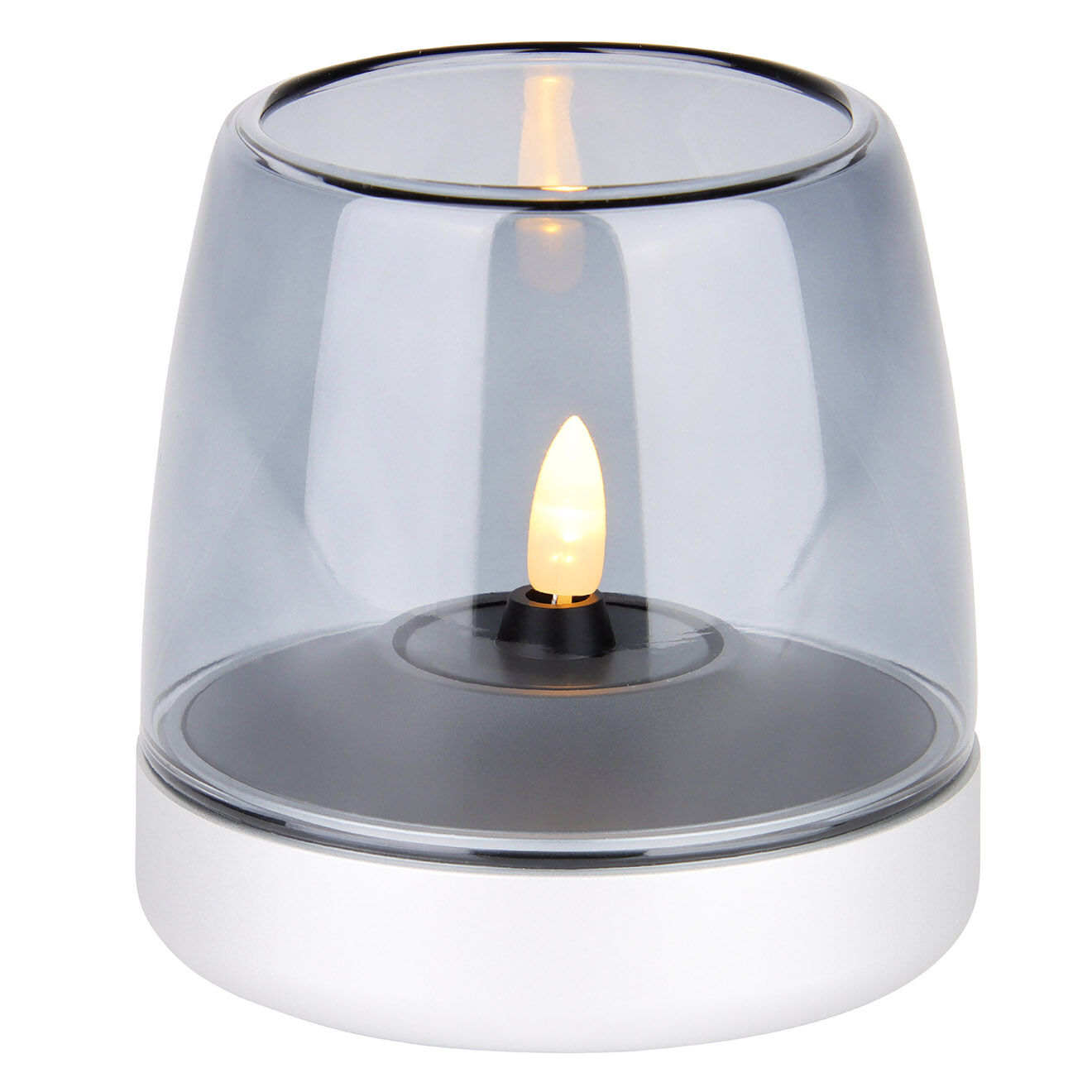 Kooduu Bougeoir Glow 10 blanc argenté - D.9.4x9.3 cm