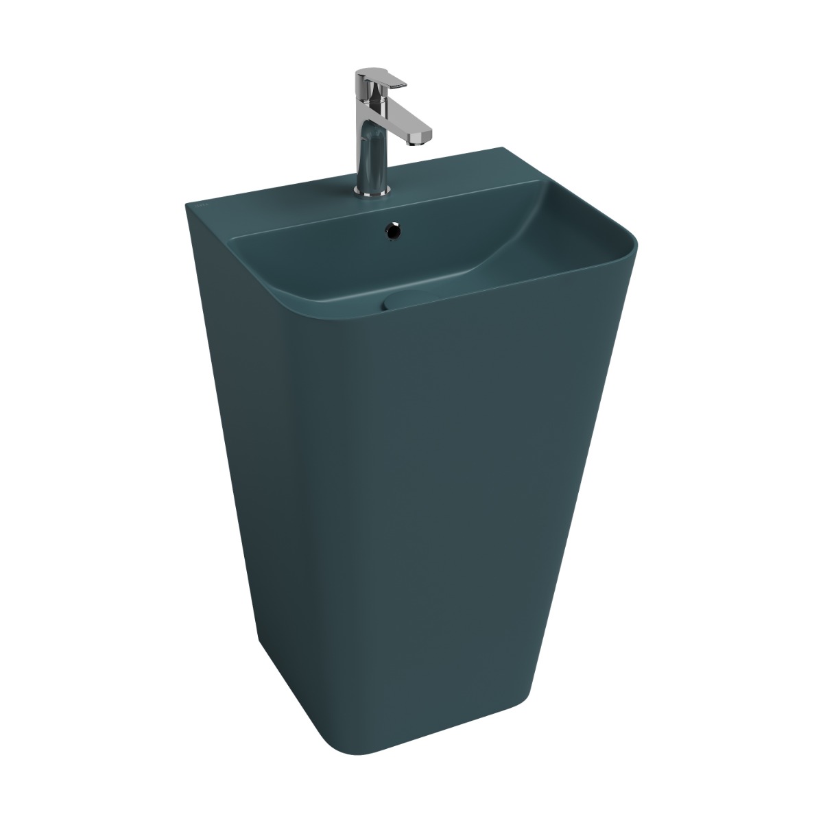 Isvea Sott Aqua staande wastafel 50cm petrol