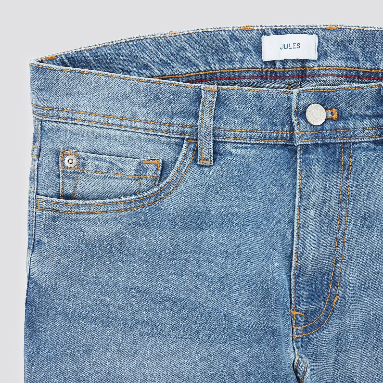 Jean straight en coton et polyester recyclés water Bleu