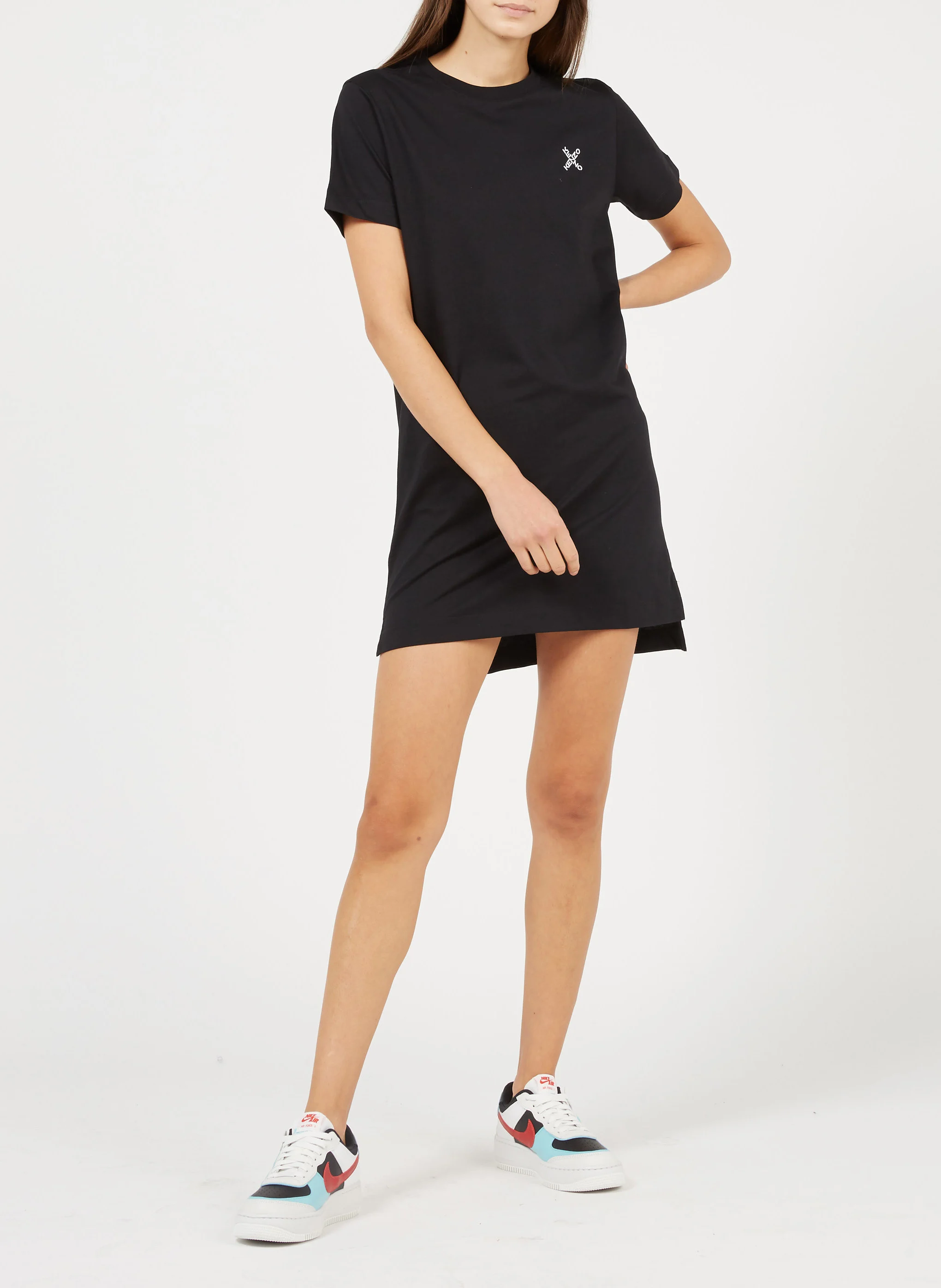 Robe courte sérigraphiée | Noir
