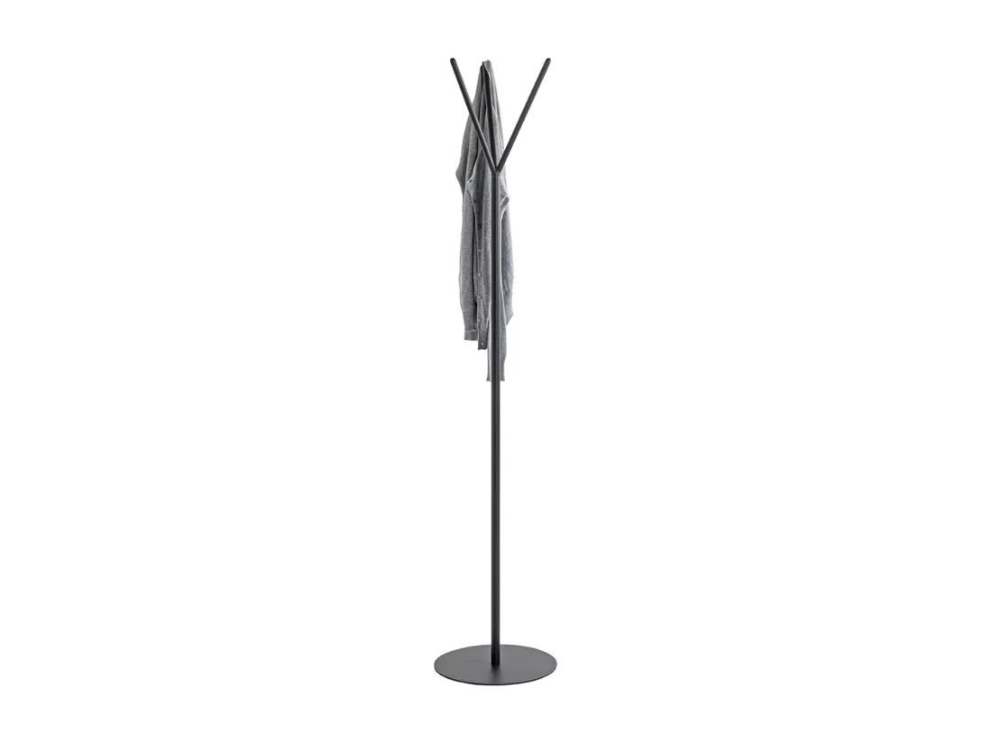 Porte-manteau en métal coloris noir - diamètre 35 x hauteur 173 cm