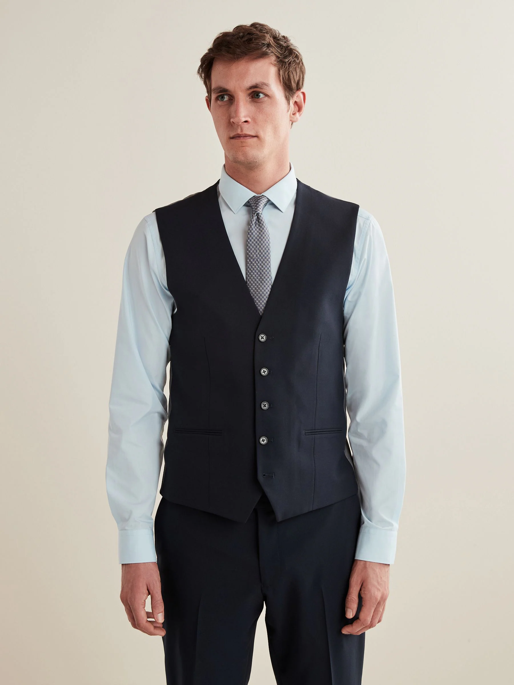Donkerblauw - Regular fit must-have gilet