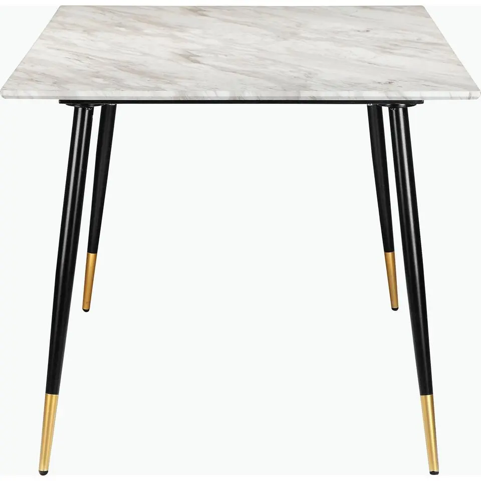 Monza - Eettafel 120x80 cm 6 zitplaatsen wit marmer look