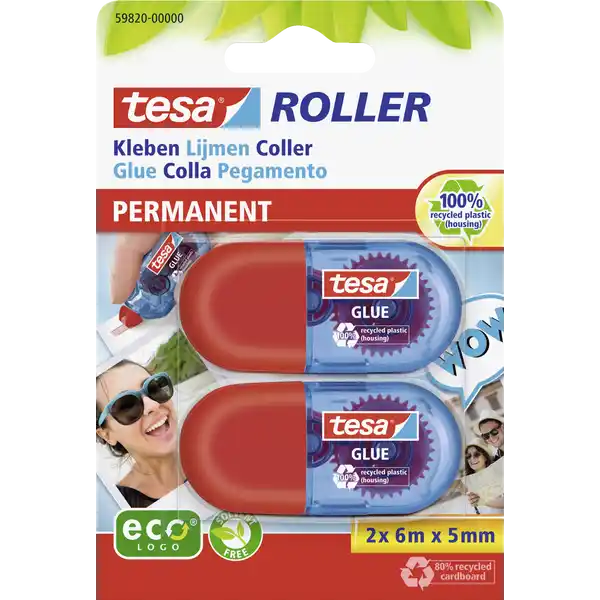 Mini Klebe-Roller permanent ecoLogo