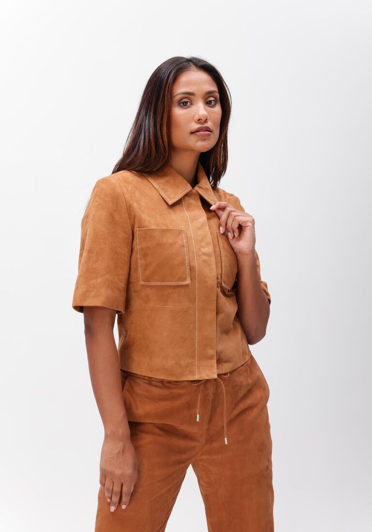 cognac ibana blouses treabhar suede